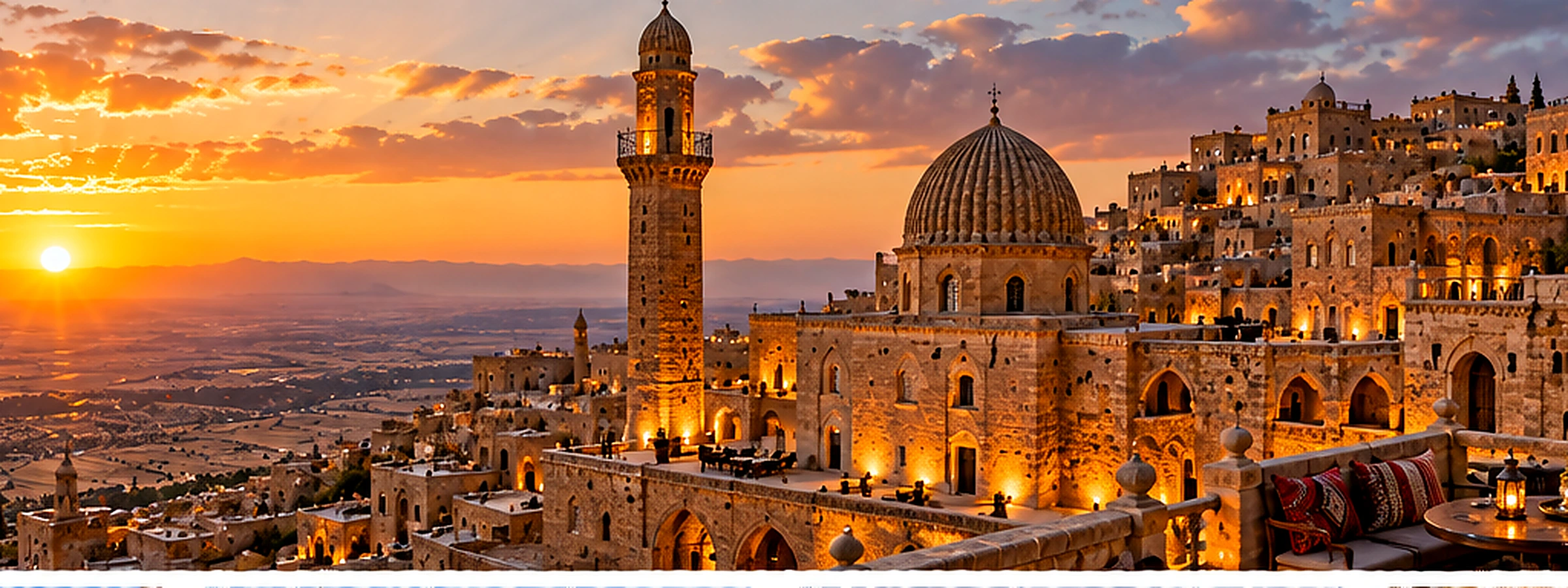 Mardin taş evleri ve Mezopotamya manzarası